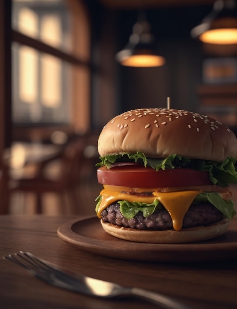 Foto delizioso hamburger