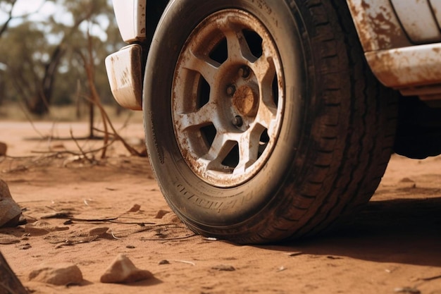 Foto dell'auto Wheels in the Wild Dirt Road