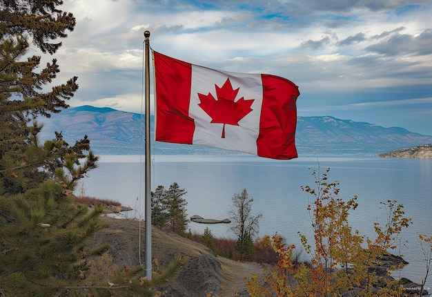 Foto della bandiera nazionale canadese