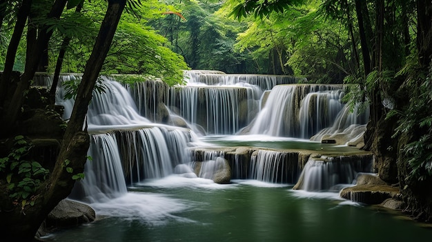 Foto della cascata huay mae khamin al 6° piano