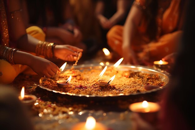 Foto della celebrazione di Lohri con persone che indossano il tradizionale Punjabi Je Lohri India Festival Concept