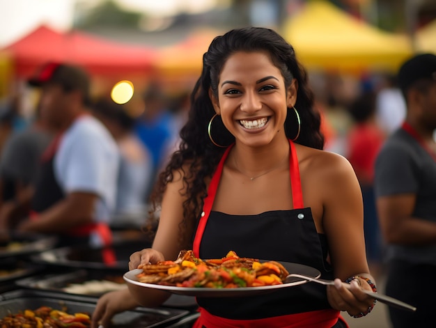 Foto della Feria De Cali include un festival culinario dove i visitatori festeggiano la Colombia vivace