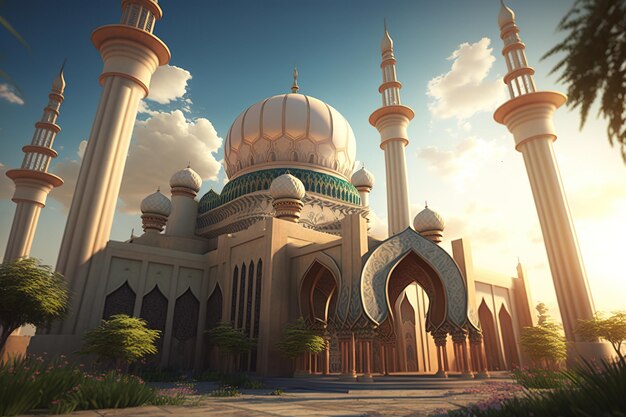Foto della moschea miglior paesaggio