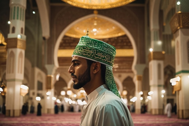 Foto della sacra moschea del profeta Maometto a Medina, KSA