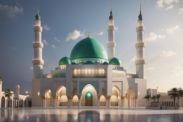 Foto della sacra moschea del profeta Maometto a Medina, KSA