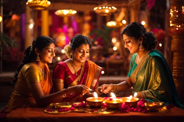 Foto della tradizione del festival delle luci di Diwali