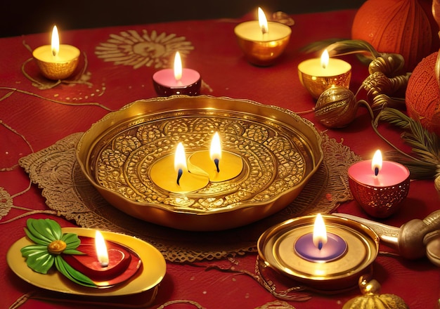 Foto della tradizione del festival delle luci di Diwali