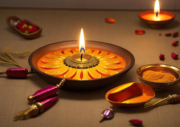 Foto della tradizione del festival delle luci di Diwali