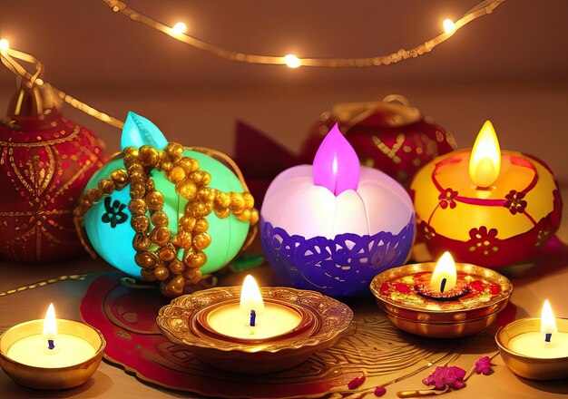 Foto della tradizione del festival delle luci di Diwali