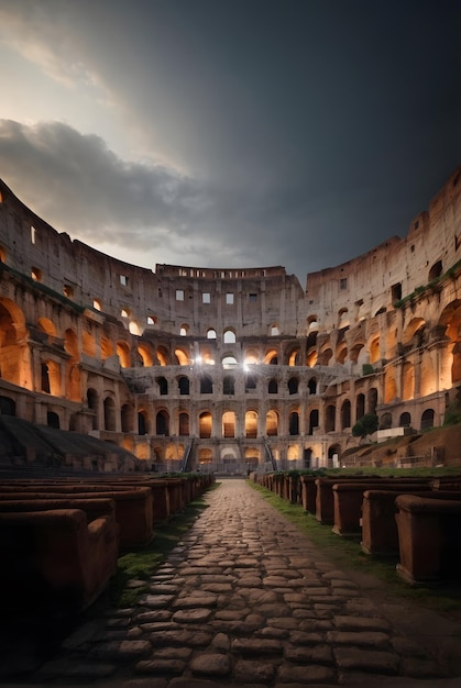 foto delle rovine del colosseo di roma