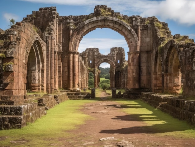 Foto delle rovine di Sao Jose das Missoes Rio Grande do Sul Brasile