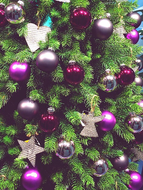 Foto dettagliata delle palle di Natale