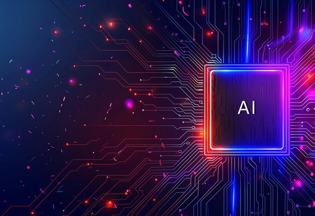 Foto di AI chip intelligenza artificiale digitale tecnologia futura innovazione mano sfondo