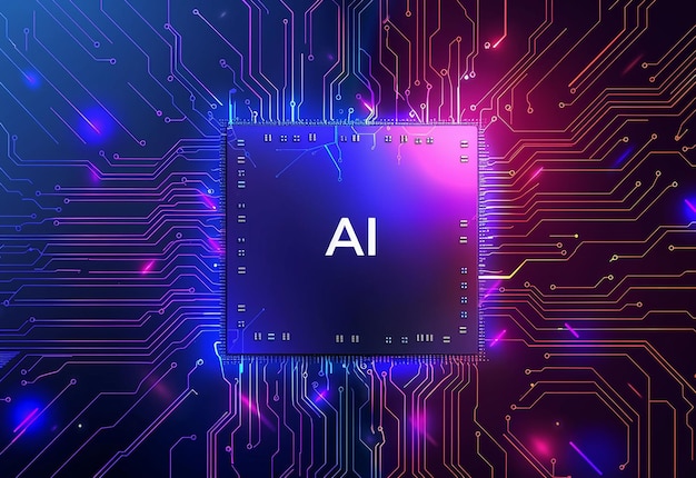 Foto di AI chip intelligenza artificiale digitale tecnologia futura innovazione mano sfondo