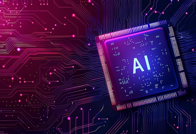 Foto di AI chip intelligenza artificiale digitale tecnologia futura innovazione mano sfondo