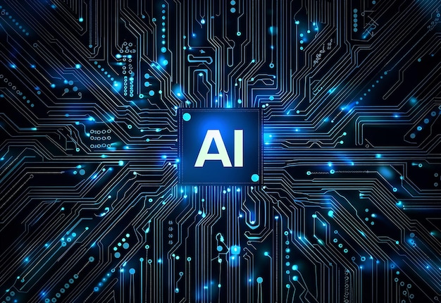 Foto di AI chip intelligenza artificiale digitale tecnologia futura innovazione mano sfondo