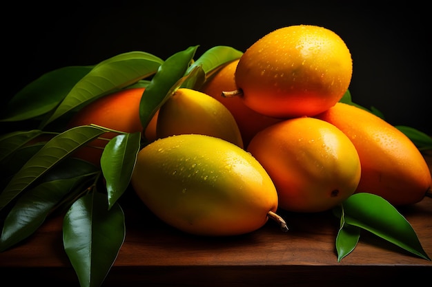 Foto di alta qualità del frutto del mango sul tavolo