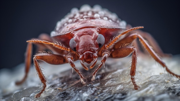 Foto di alta qualità di macro cimex hemipterus, insetto da letto