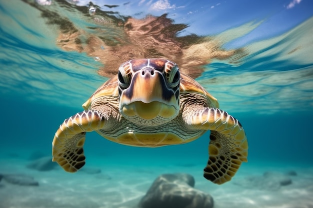 Foto di animali marini che danzano le tartarughe marine aggraziate