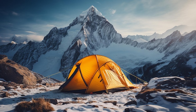 Foto di avventura professionale di alpinismo