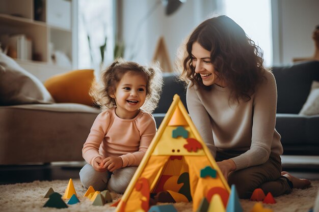 Foto di bambini che giocano con i giocattoli