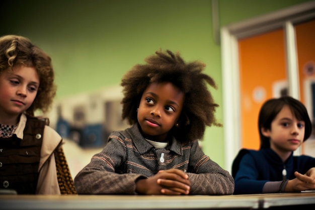 foto di bambini che si divertono a scuola