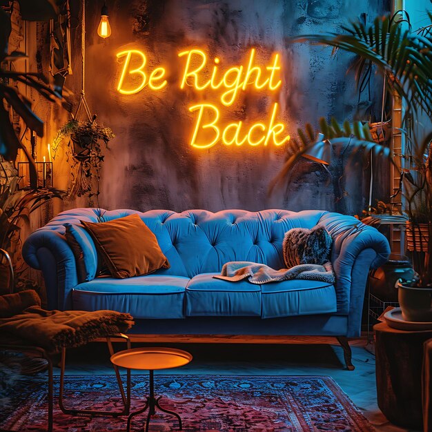 Foto di Be Right Back Text With Blinking Effect Casual Style e Han per Content Creator Stream