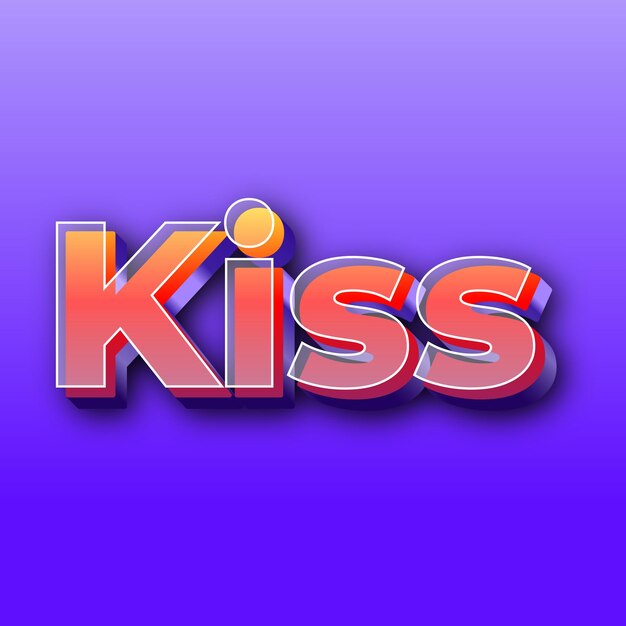 Foto di biglietti con sfondo viola sfumato JPG con effetto KissText