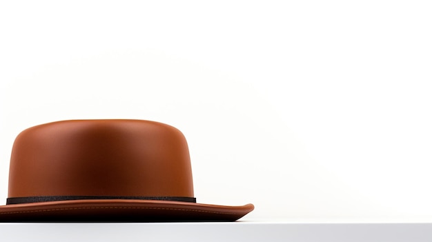 Foto di Brown Bowler Hat isolato su sfondo bianco