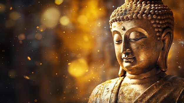 foto di buddha dorato nello stile di superfici strutturate in modo audace