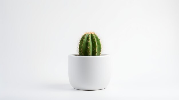 Foto di cactus in vaso minimalista come pianta d'appartamento per la decorazione domestica