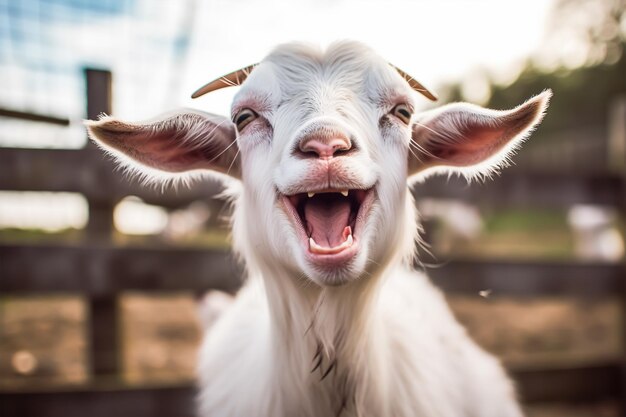 foto di capra Concetto di Eid ul adha