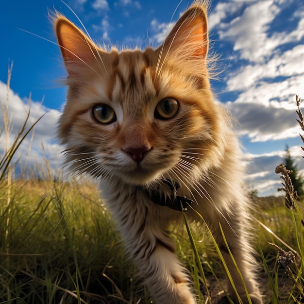 foto di Cat scatto completo hdr di alta qualità 16k ultra hd selvaggio