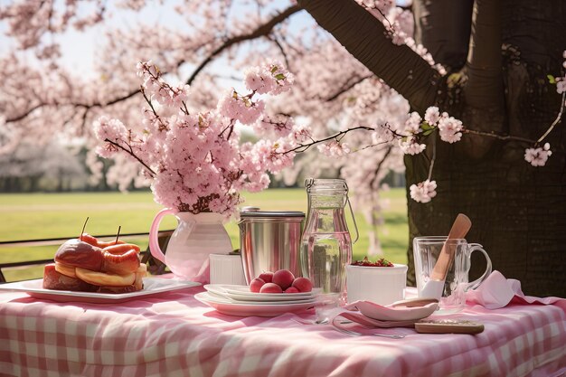 Foto di Cherry Blossom Picnic Inquadratura un picnic