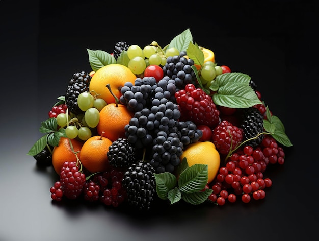 Foto di diversi frutti freschi su un tavolo