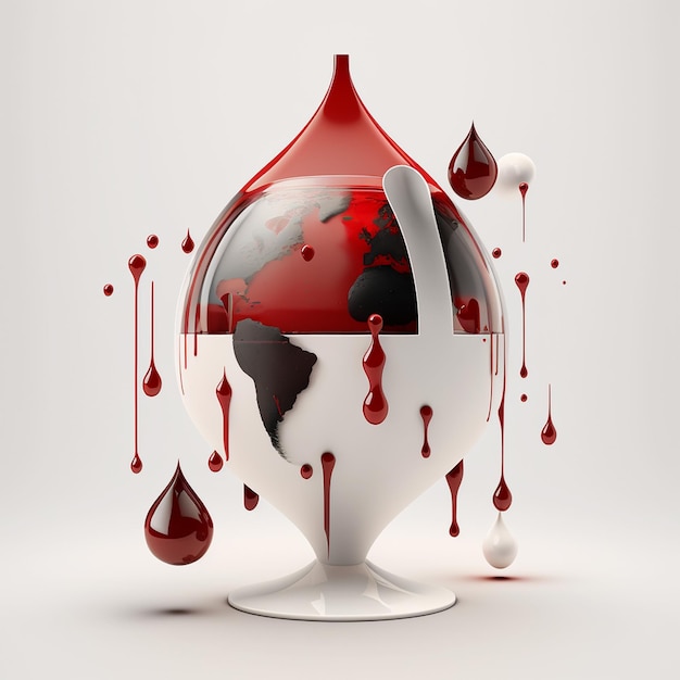 Foto di donazione di sangue di sfondo creativo della Giornata mondiale del donatore di sangue