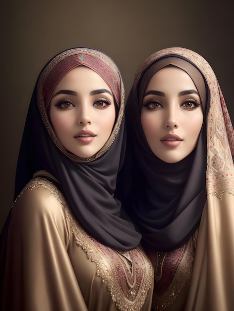 Foto di due donne in hijab