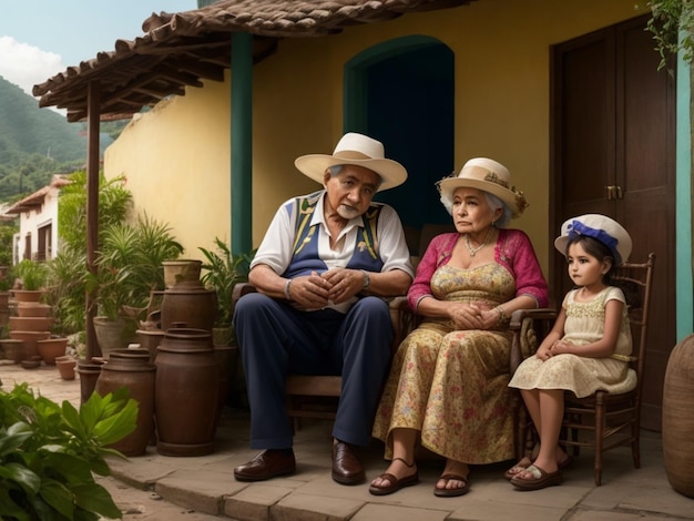 Foto di famiglia colombiana