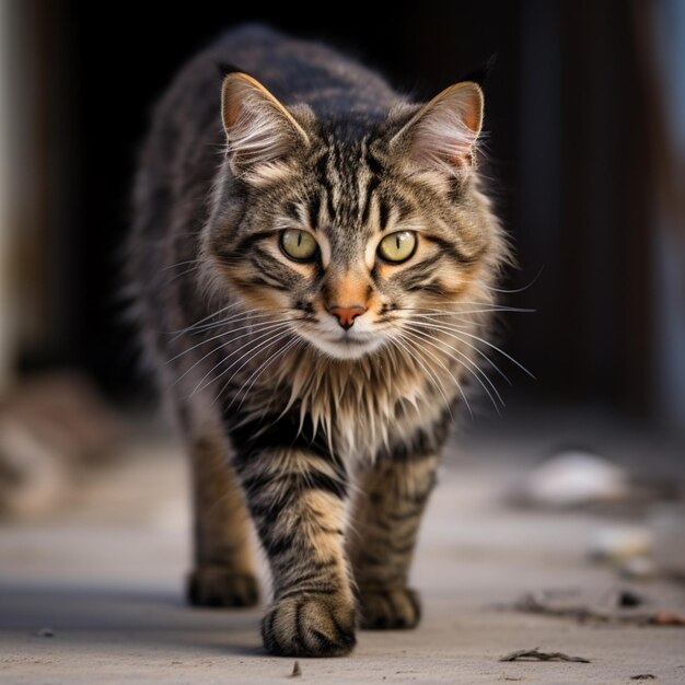 foto di gatto full shot di alta qualità hdr 16k ultra hd selvaggio