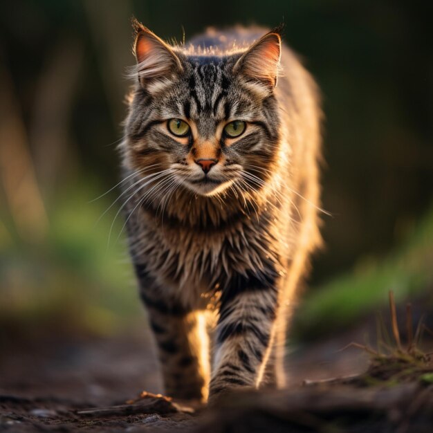 foto di gatto full shot di alta qualità hdr 16k ultra hd selvaggio