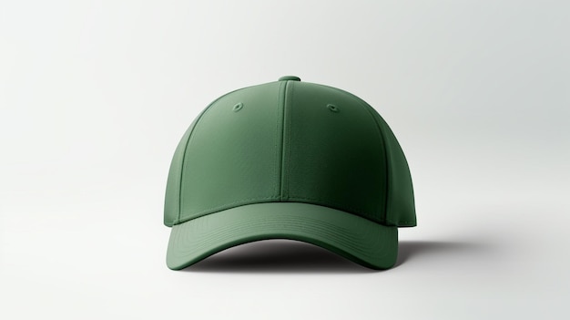 Foto di Green Fitted Cap isolato su sfondo bianco