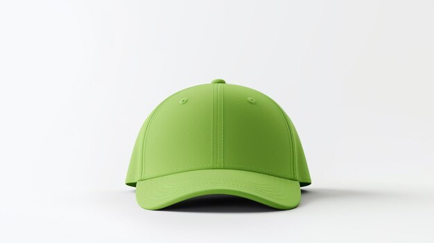 Foto di Green Fitted Cap isolato su sfondo bianco