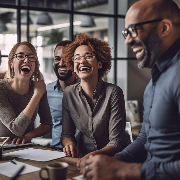 foto di gruppo di persone che elaborano un business plan in un ufficio