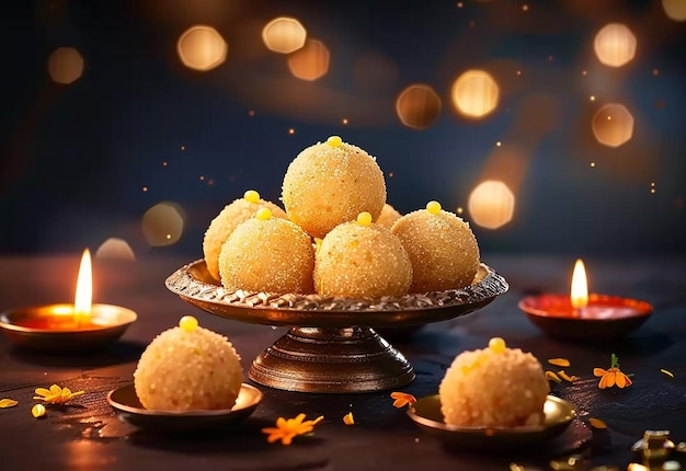 Foto di laddoo laddu motichoor laddu dolci tradizionali indiani