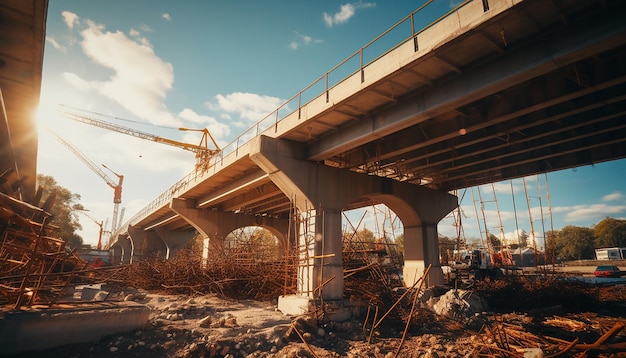 Foto di lavori di costruzione di ponti e viadotti