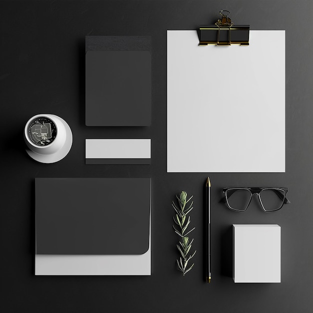 foto di layout stazionari a tema nero