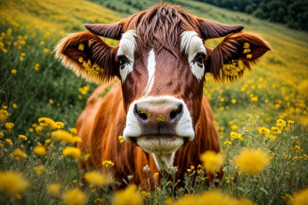 foto di mucca nel campo