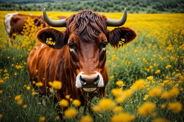 foto di mucca nel campo