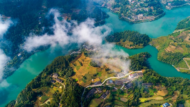 Foto di paesaggi naturali della bella città della Cina