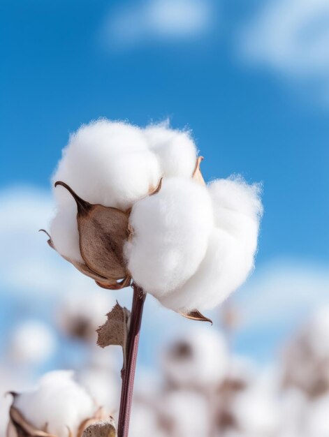 Foto di piante di cotone piene di vibrazioni fresche e momenti di fioritura